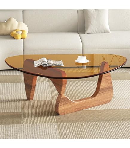 Amazon.com: Triangle Glass Coffee Table-Mid-Century Modern End